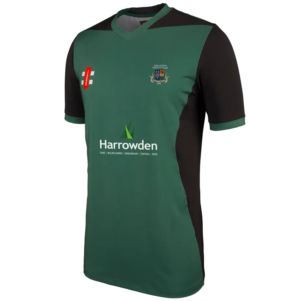 gray-nicolls-pro-performance-t20-maglia-cricket-thrapston-cc-adulto-verde-nero image 1