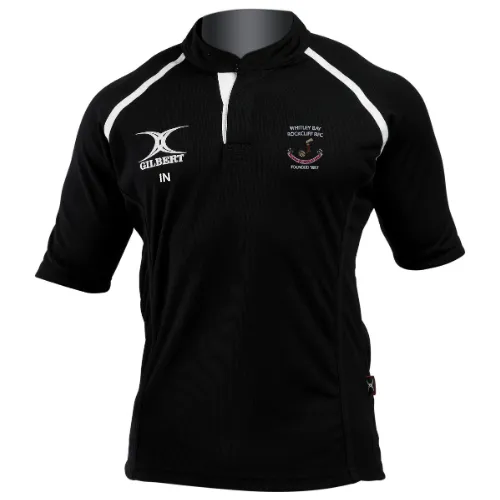 gilbert-rugby-whitley-bay-rockcliff-rfc-xact-ii-maglia-monocromo-bambino-nera image 1
