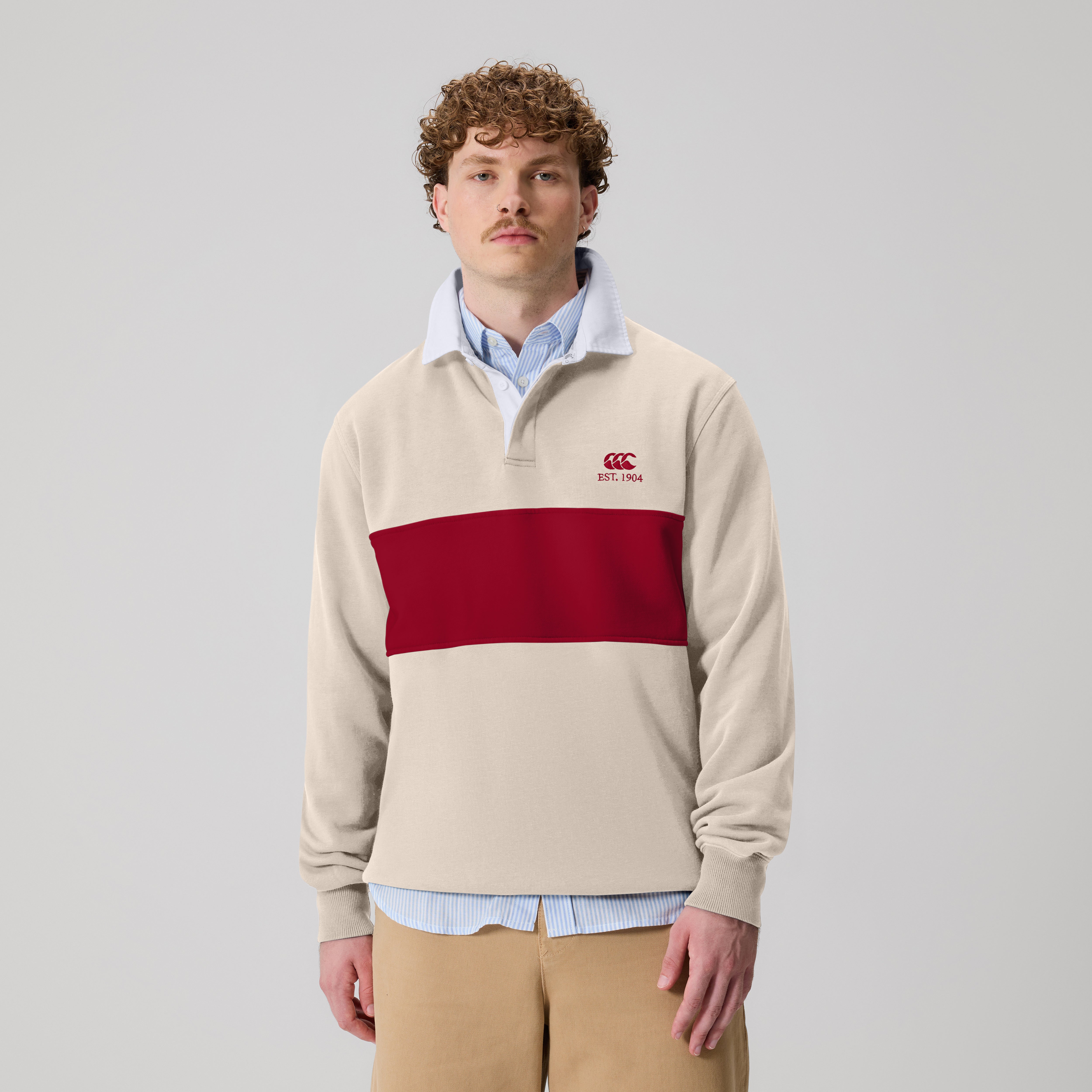 canterbury-rugby-sweatshirt-beige-uomo-felpa-midlayer image 1