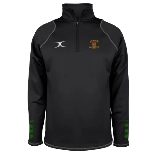 gilbert-rugby-cowbridge-rc-quest-pile-uomo-1-4-zip-nero image 1