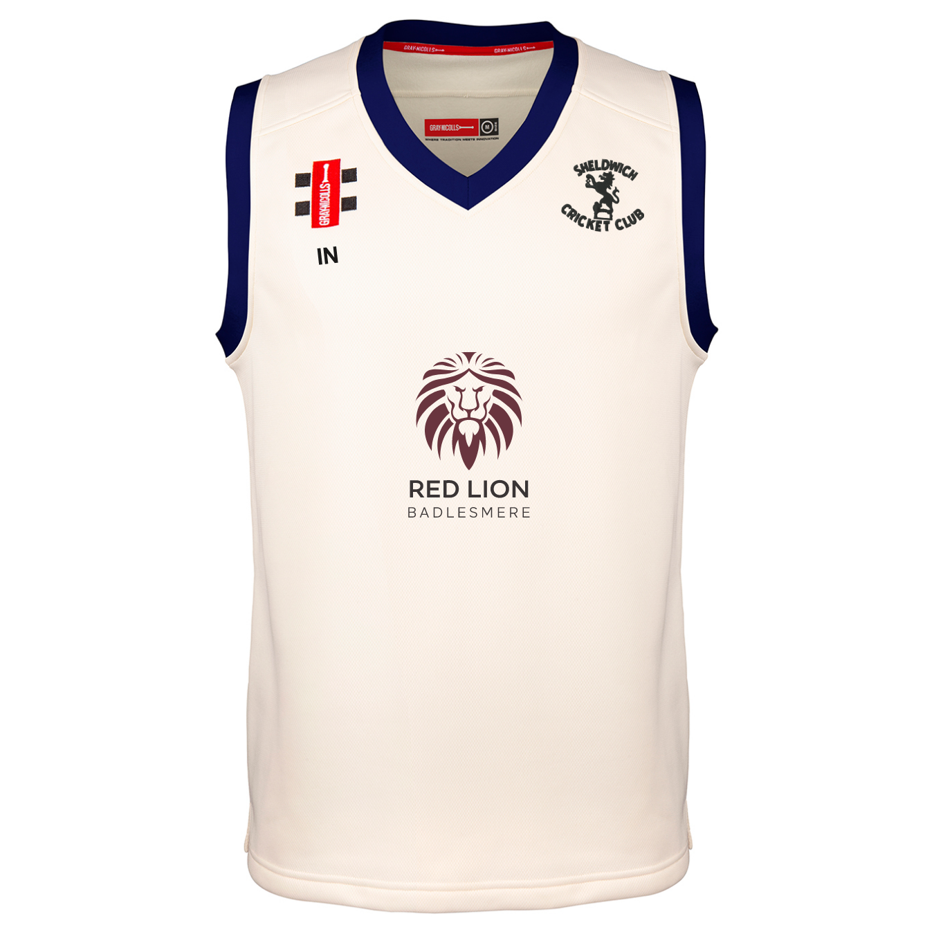 gray-nicolls-sheldwich-cc-junior-pro-performance-slipover-gilet-avorio-navy image 1
