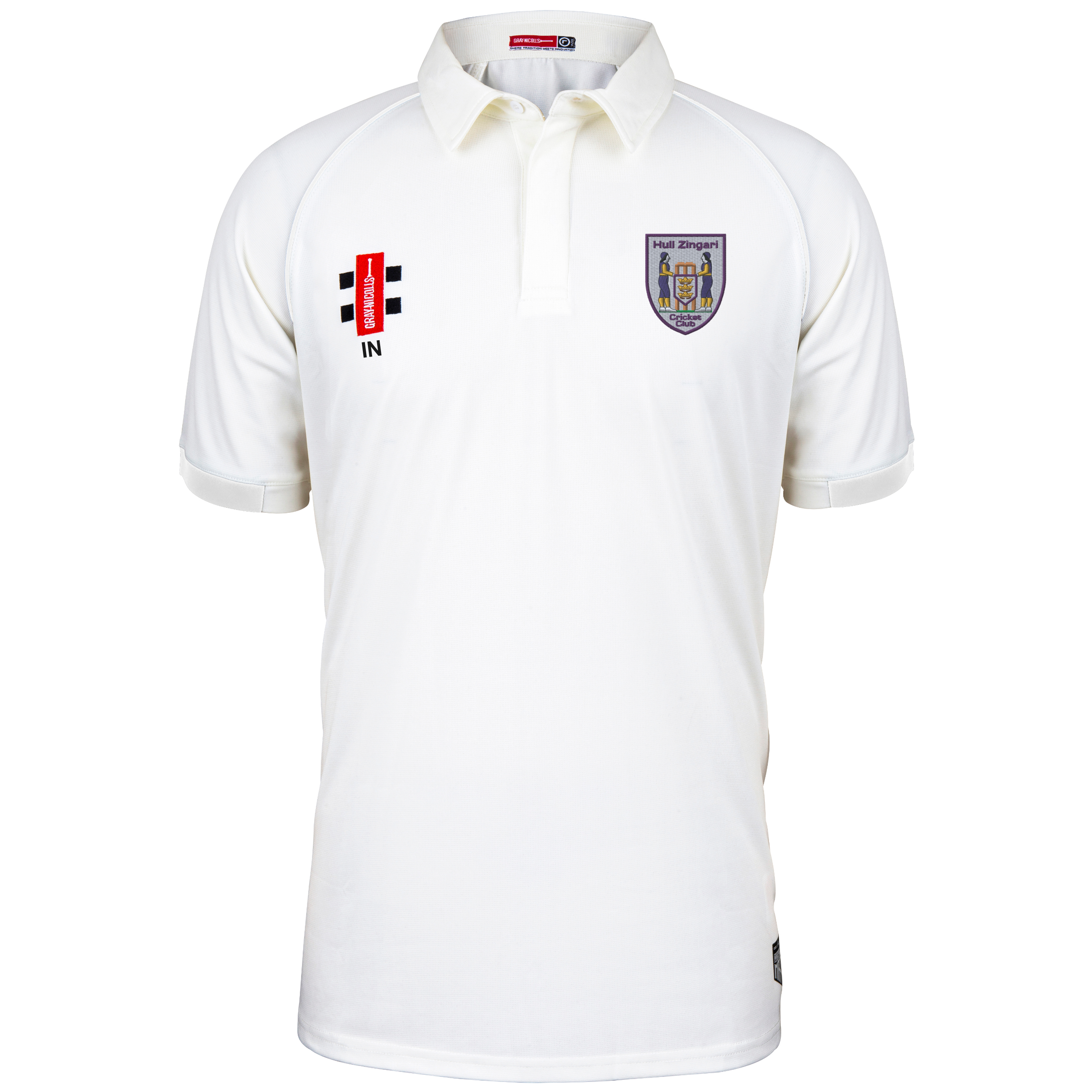 gray-nicolls-hull-zingari-cc-matrix-v2-maglia-cricket-manica-corta-junior-avorio image 1