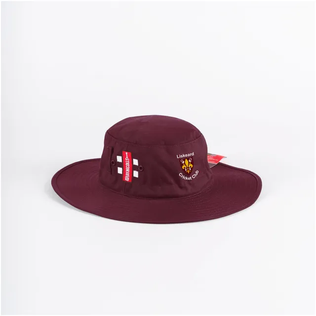 gray-nicolls-liskeard-cc-senior-sun-hat-bordeaux-cappello-cricket image 1