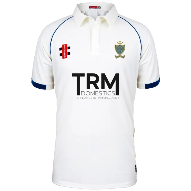 gray-nicolls-matrix-v2-maglia-cricket-manica-corta-senior-stockport-cc-avorio-bl image 1