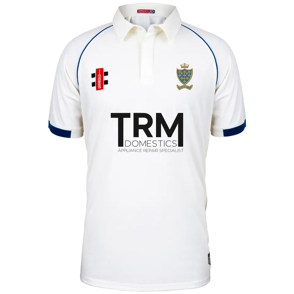 gray-nicolls-matrix-v2-maglia-cricket-manica-corta-senior-stockport-cc-avorio-bl image 1