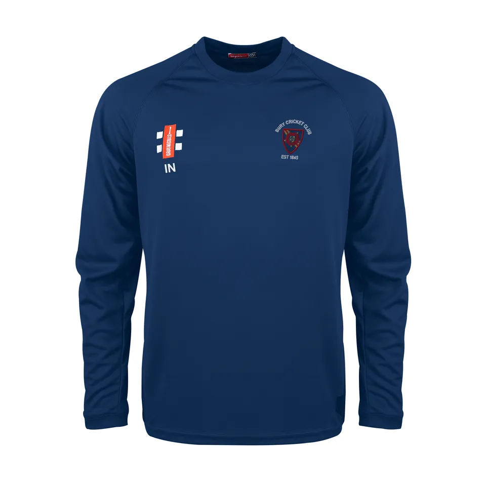 gray-nicolls-bury-cc-junior-navy-matrix-v2-l-s-tee-shirt image 1