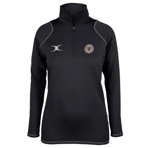 gilbert-rugby-nottingham-medics-tennis-quest-felpa-1-4-zip-donna-nero image 1