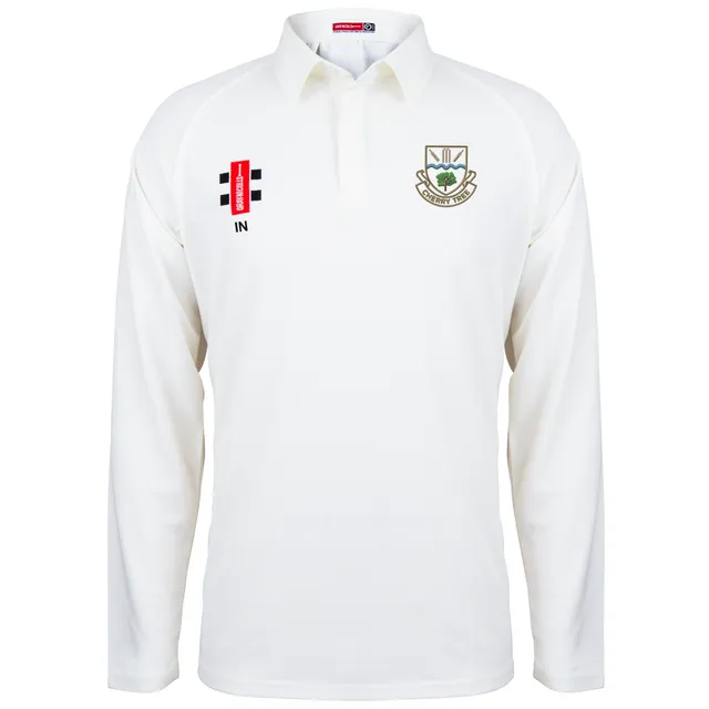 gray-nicolls-matrix-v2-maglia-cricket-manica-lunga-junior-cherry-tree-cc-ivory image 1