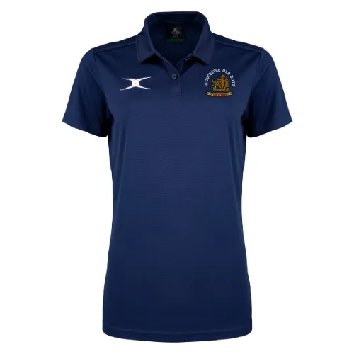 gilbert-rugby-gloucester-old-boys-rfc-photon-ii-polo-manica-corta-donna-blu-navy image 1