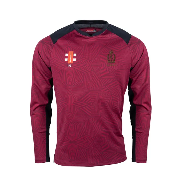 gray-nicolls-pro-t20-maglia-cricket-manica-lunga-senior-bordeaux-nero image 1