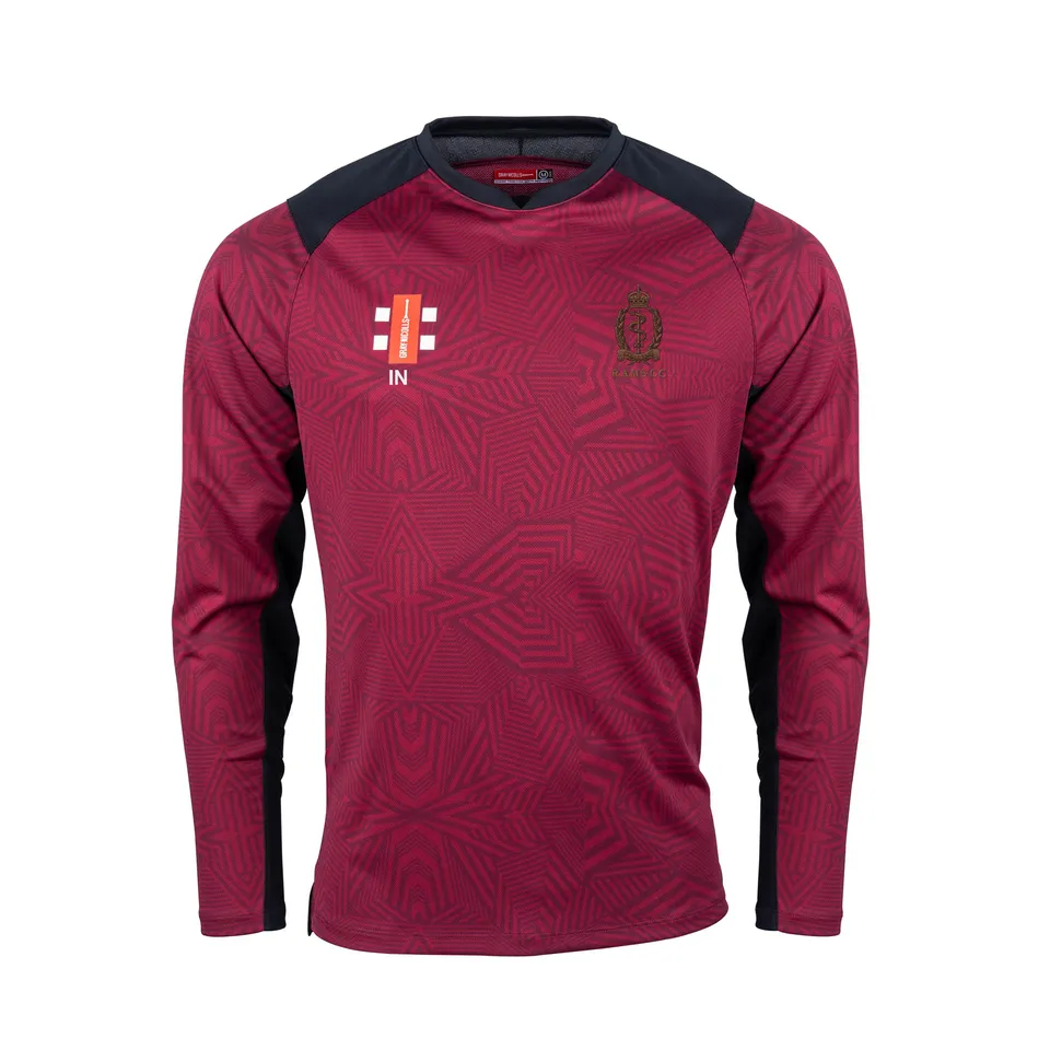 gray-nicolls-pro-t20-maglia-cricket-manica-lunga-senior-bordeaux-nero image 1