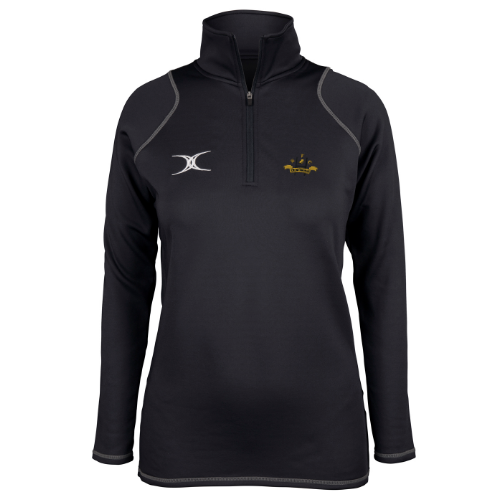 gilbert-rugby-quest-pile-1-4-zip-donna-crowthorne-rfc-nero image 1