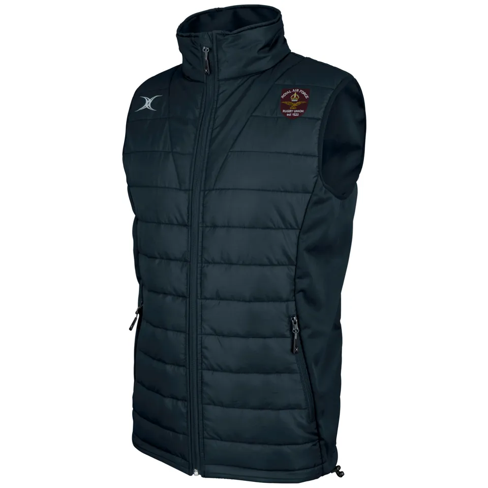 gilbert-rugby-pro-body-warmer-uomo-adulto-royal-air-force-rugby-union-dark-navy image 1