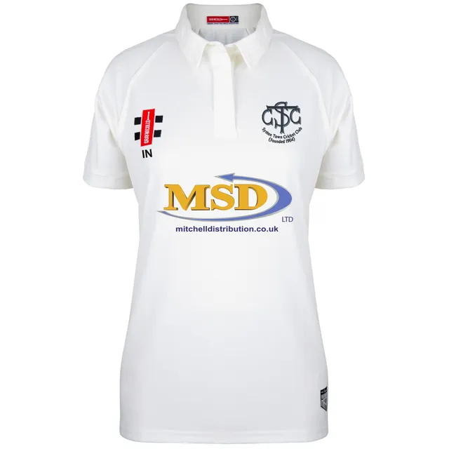 gray-nicolls-syston-town-cc-donna-maglia-matrix-v2-avorio-manica-corta image 1