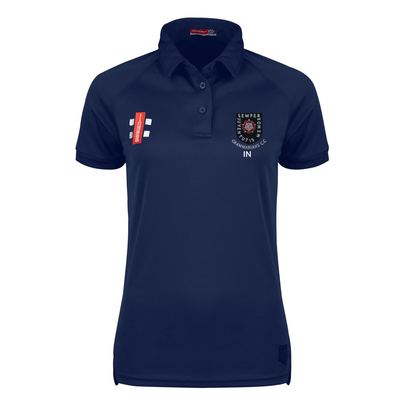 gray-nicolls-wellingborough-old-grammarians-donna-matrix-v2-polo-cricket-manica- image 1