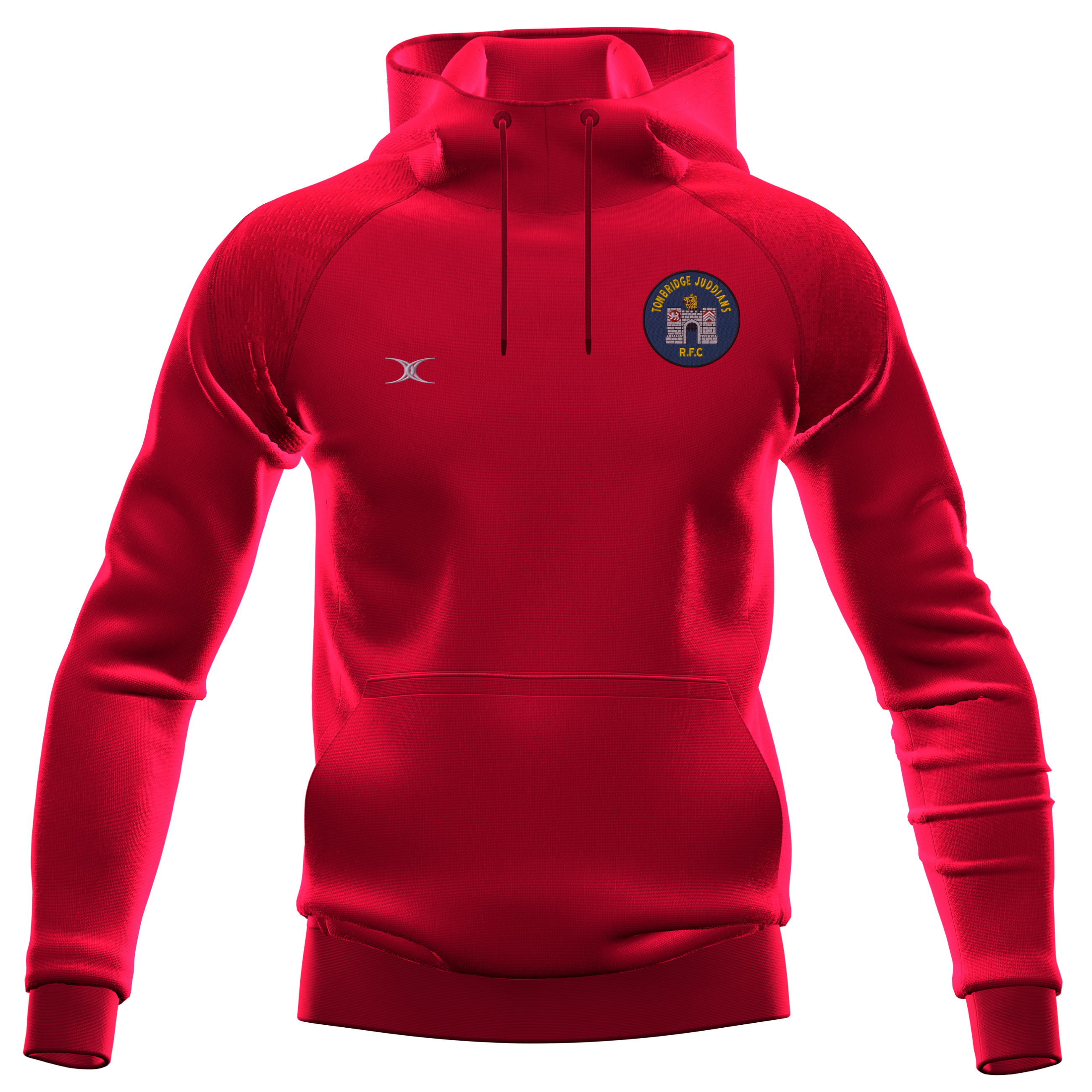 gilbert-rugby-tonbridge-juddians-rfc-gts-felpa-hoodie-senior-rossa image 1
