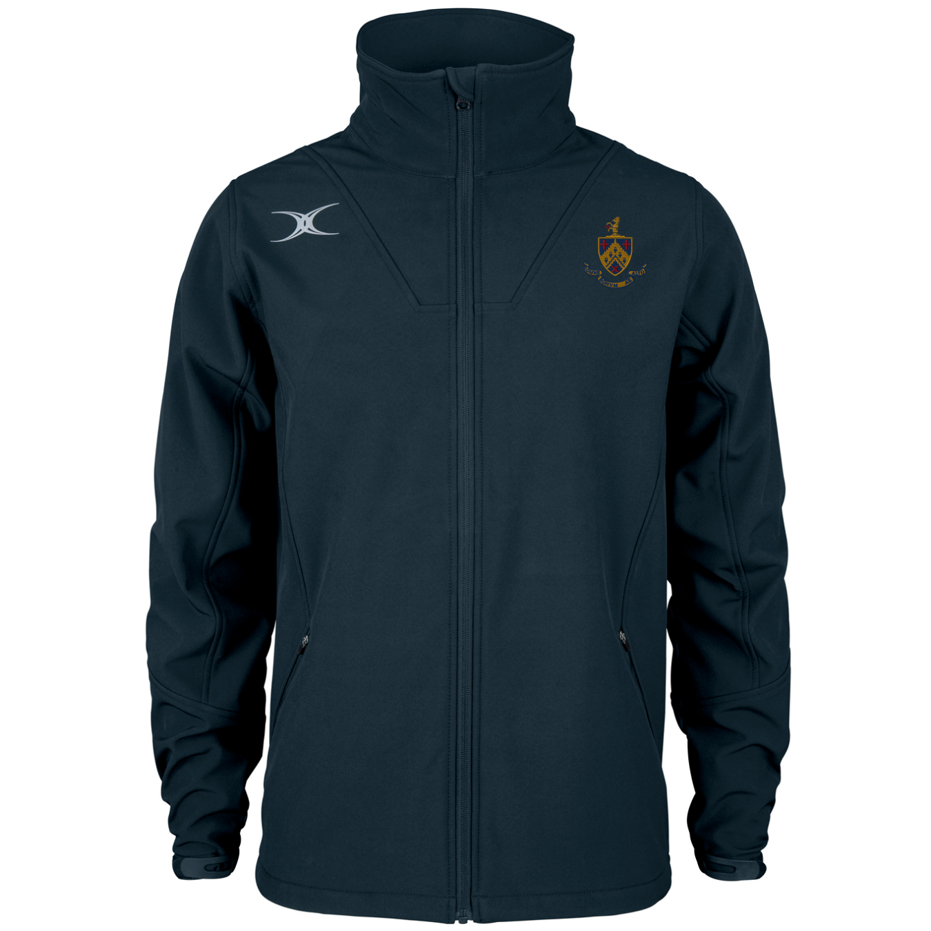 gilbert-rugby-pro-giacca-softshell-full-zip-old-crossleyans-rufc-senior-blu-navy image 3