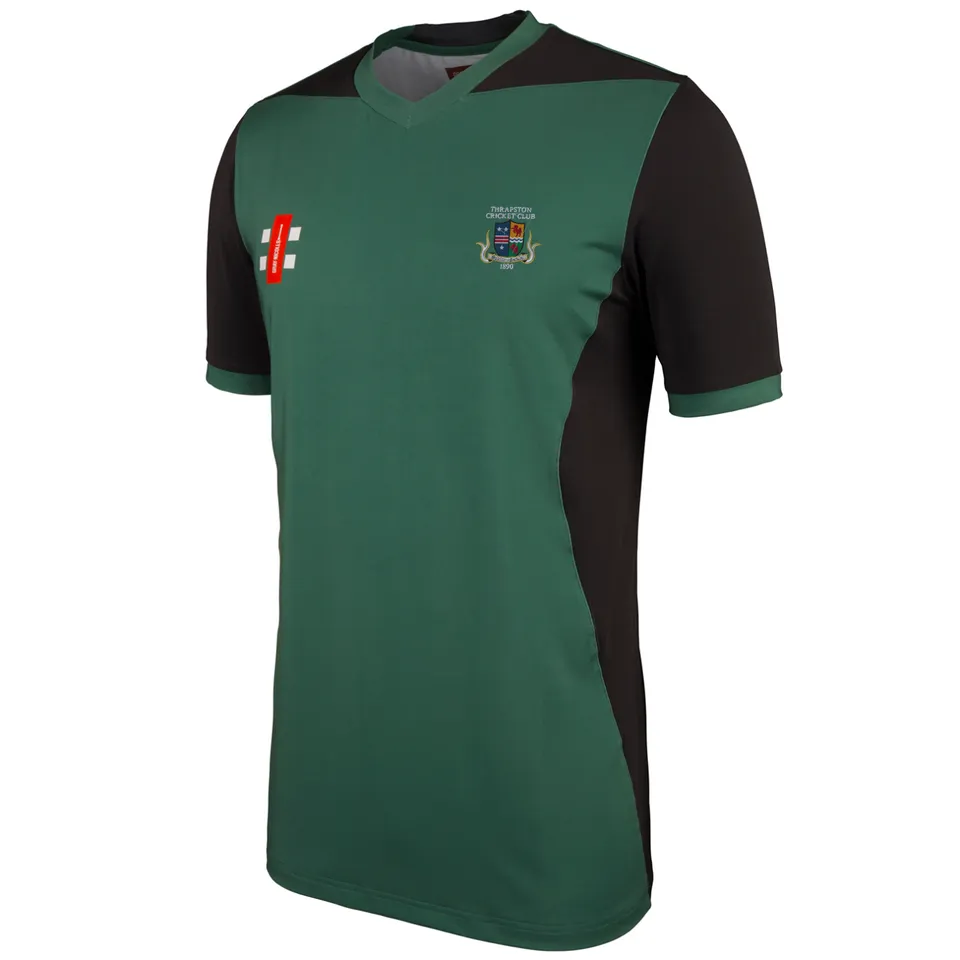 gray-nicolls-pro-performance-thrapston-cc-senior-maglia-t20-verde-nero-manica-co image 1