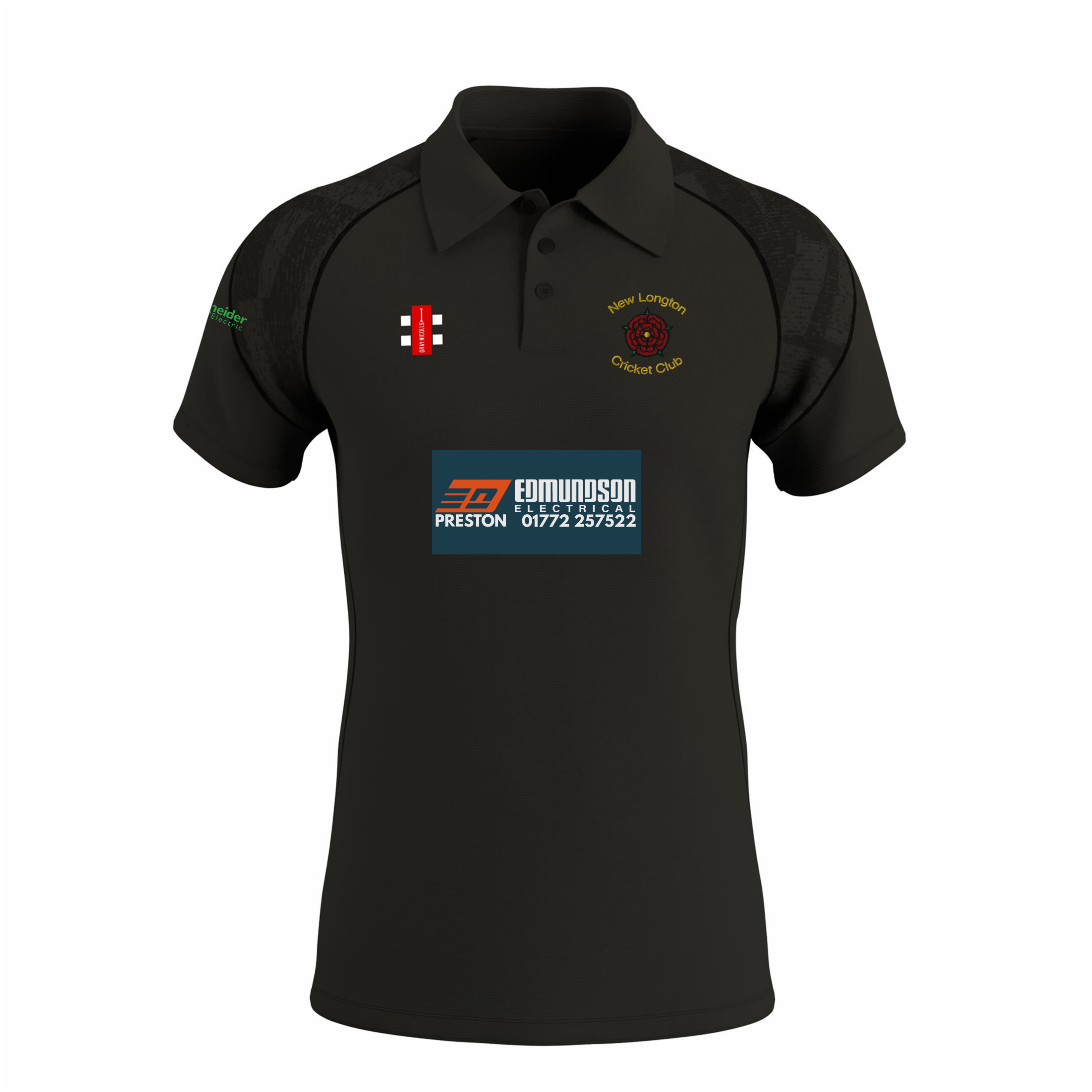 gray-nicolls-new-longton-cc-senior-gts-polo-manica-corta-black image 1