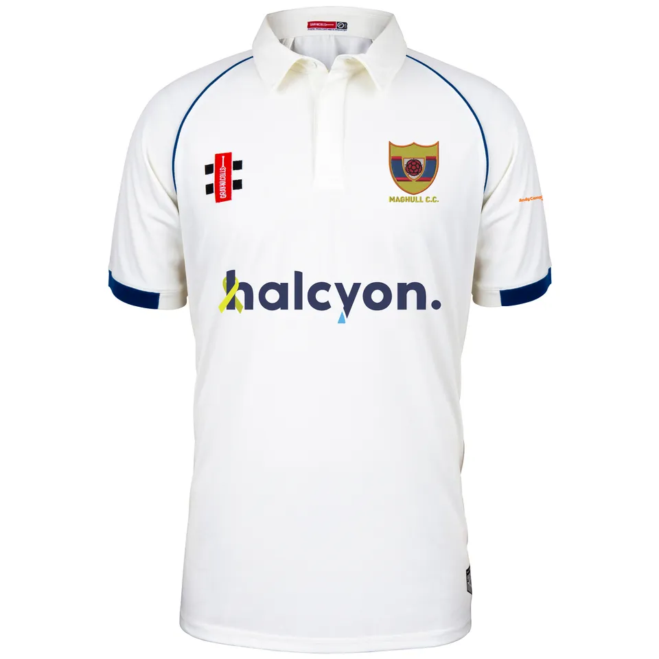 gray-nicolls-maghull-cc-senior-matrix-v2-maglia-manica-corta-avorio-navy image 1