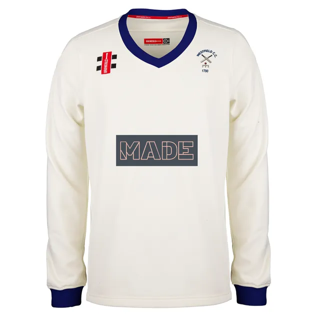 gray-nicolls-pro-performance-maglione-match-cricket-westfield-cc-bambino-avorio- image 1