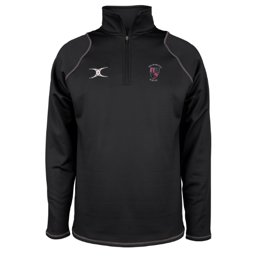 gilbert-rugby-old-brodleians-rufc-quest-pile-bambino-1-4-zip-senza-iniziali image 1