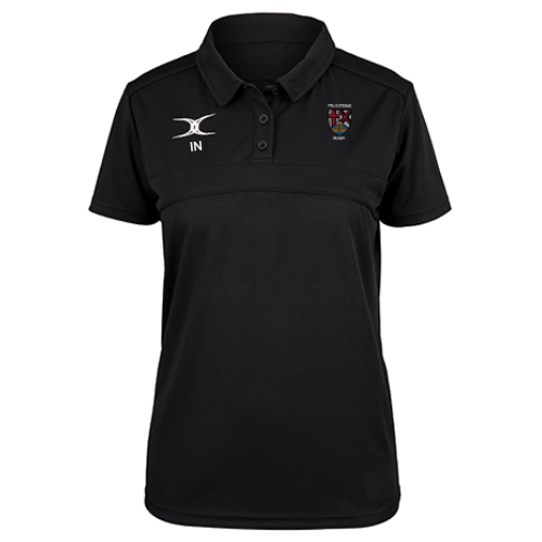 gilbert-rugby-photon-ii-polo-manica-corta-donna-nero-felixstowe-rfc image 1