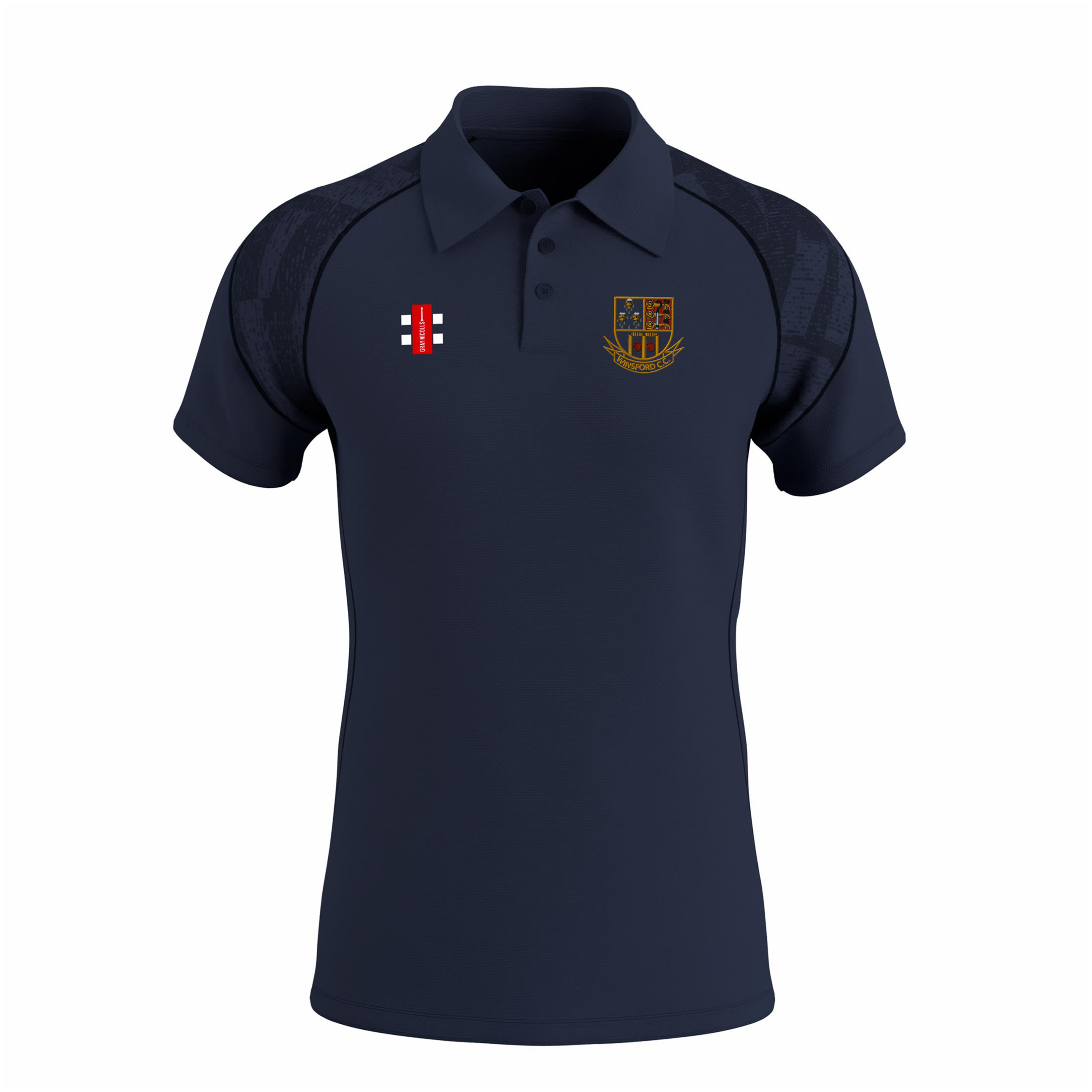 gray-nicolls-gts-polo-manica-corta-senior-dark-navy-winsford-cricket-club-cheshi image 1