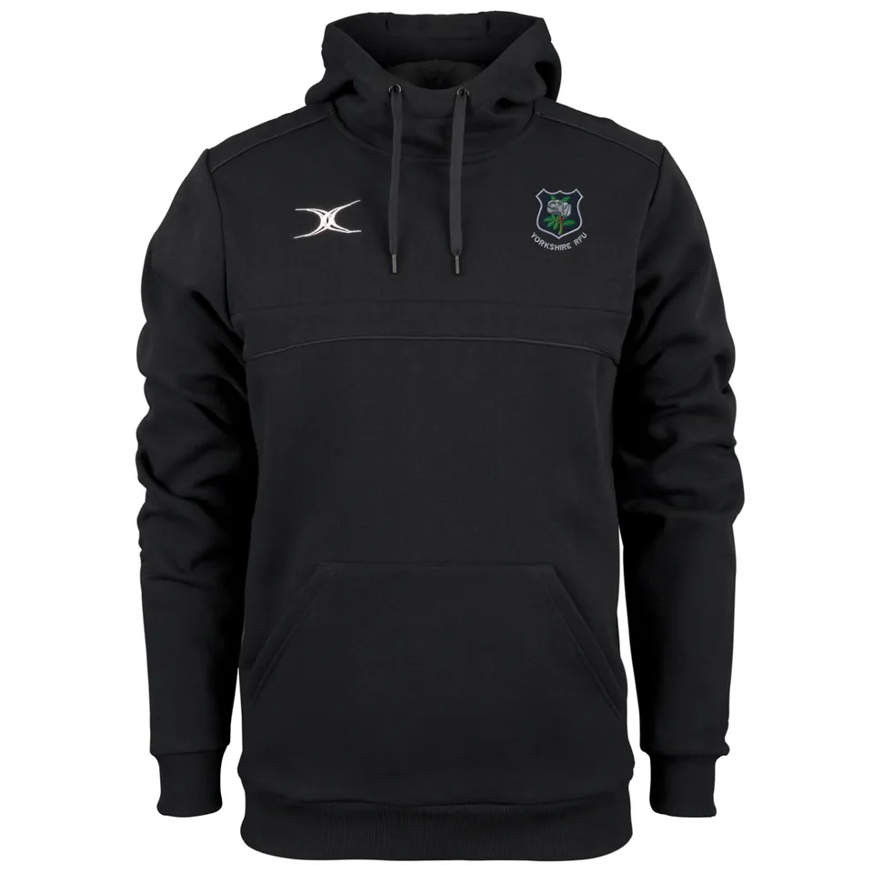 gilbert-rugby-yorkshire-pdg-photon-felpa-con-cappuccio-adulto-nero image 1
