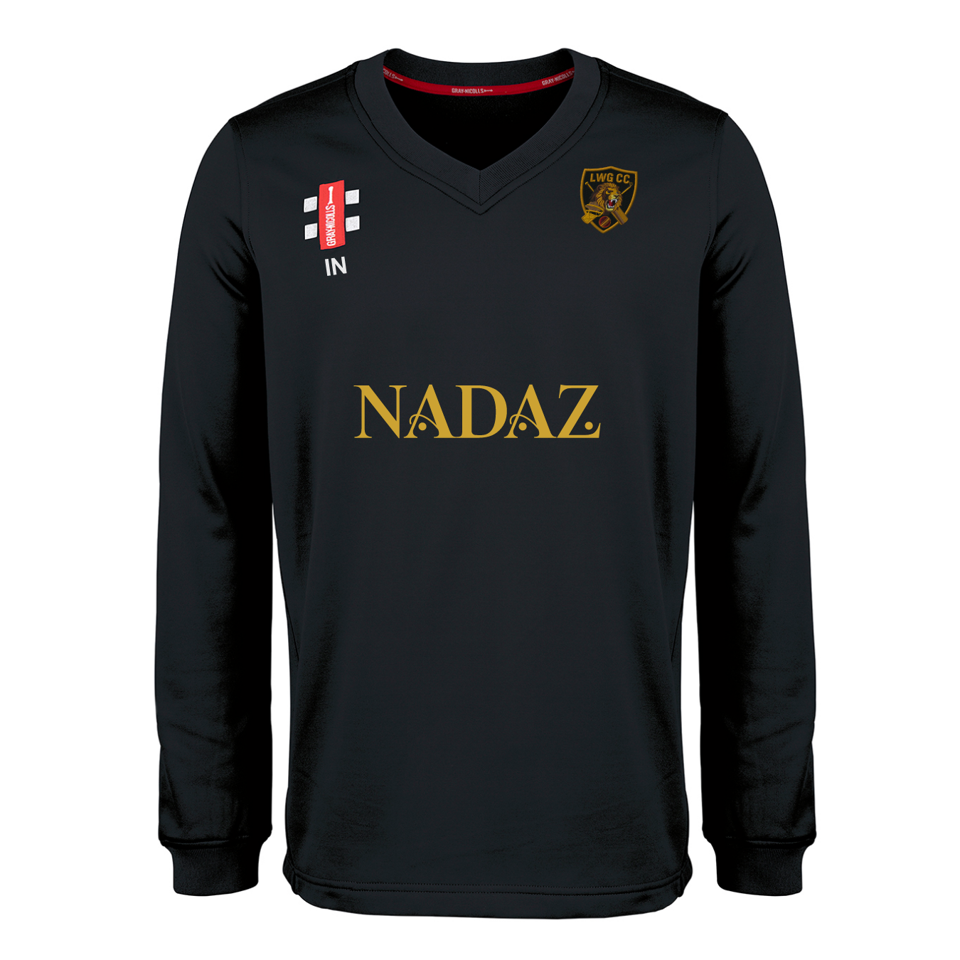 gray-nicolls-maglione-match-pro-performance-luton-women-girls-senior-nero image 1