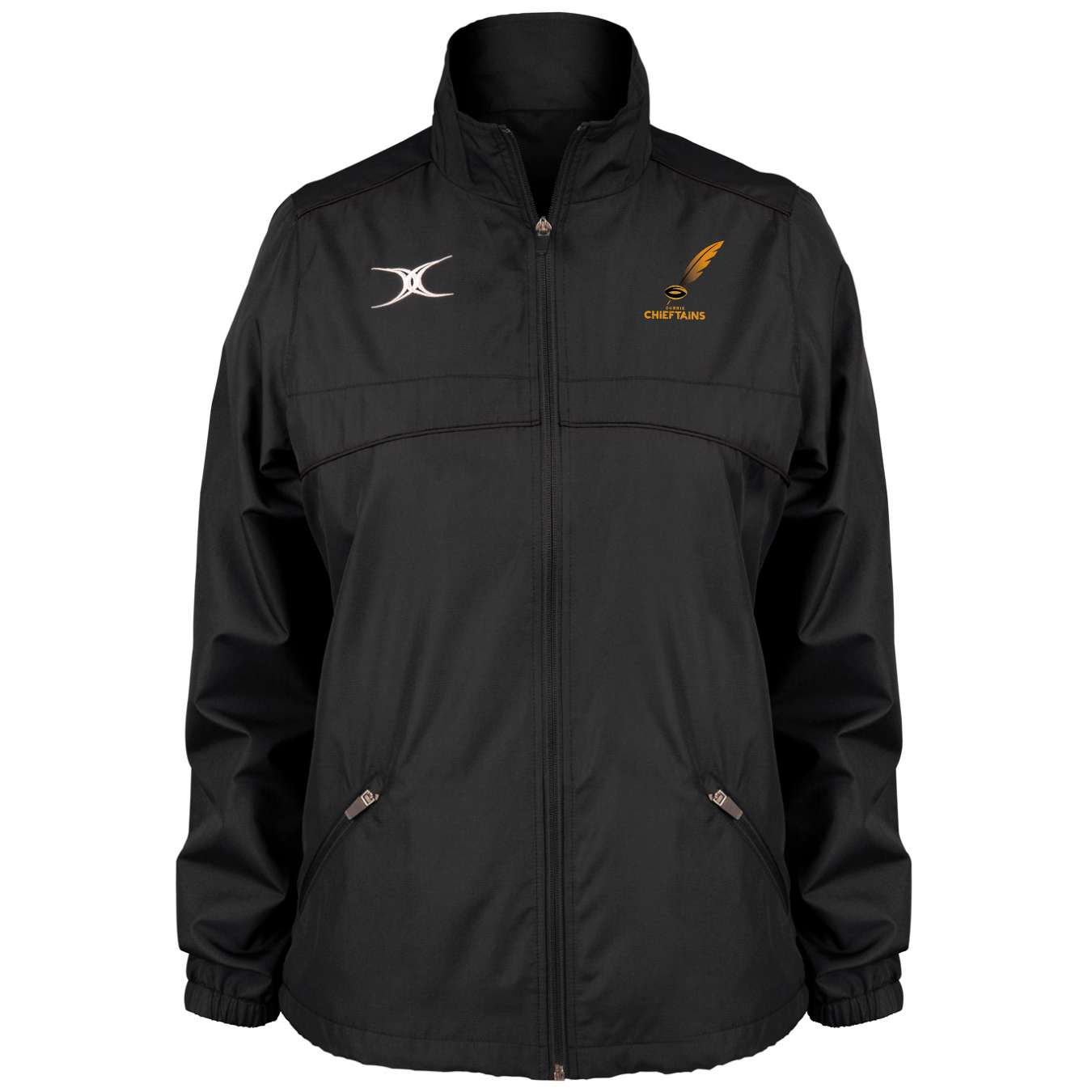 gilbert-rugby-currie-chieftains-donna-photon-giacca-full-zip-nera image 1