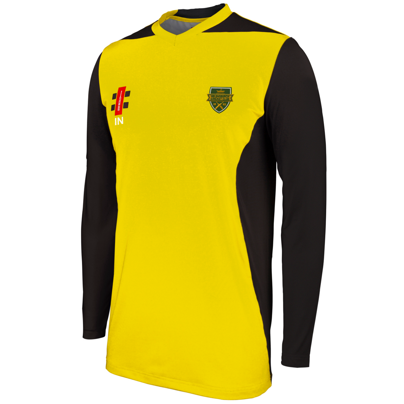 gray-nicolls-helensburgh-cc-senior-maglia-t20-pro-performance-manica-lunga-giall image 1