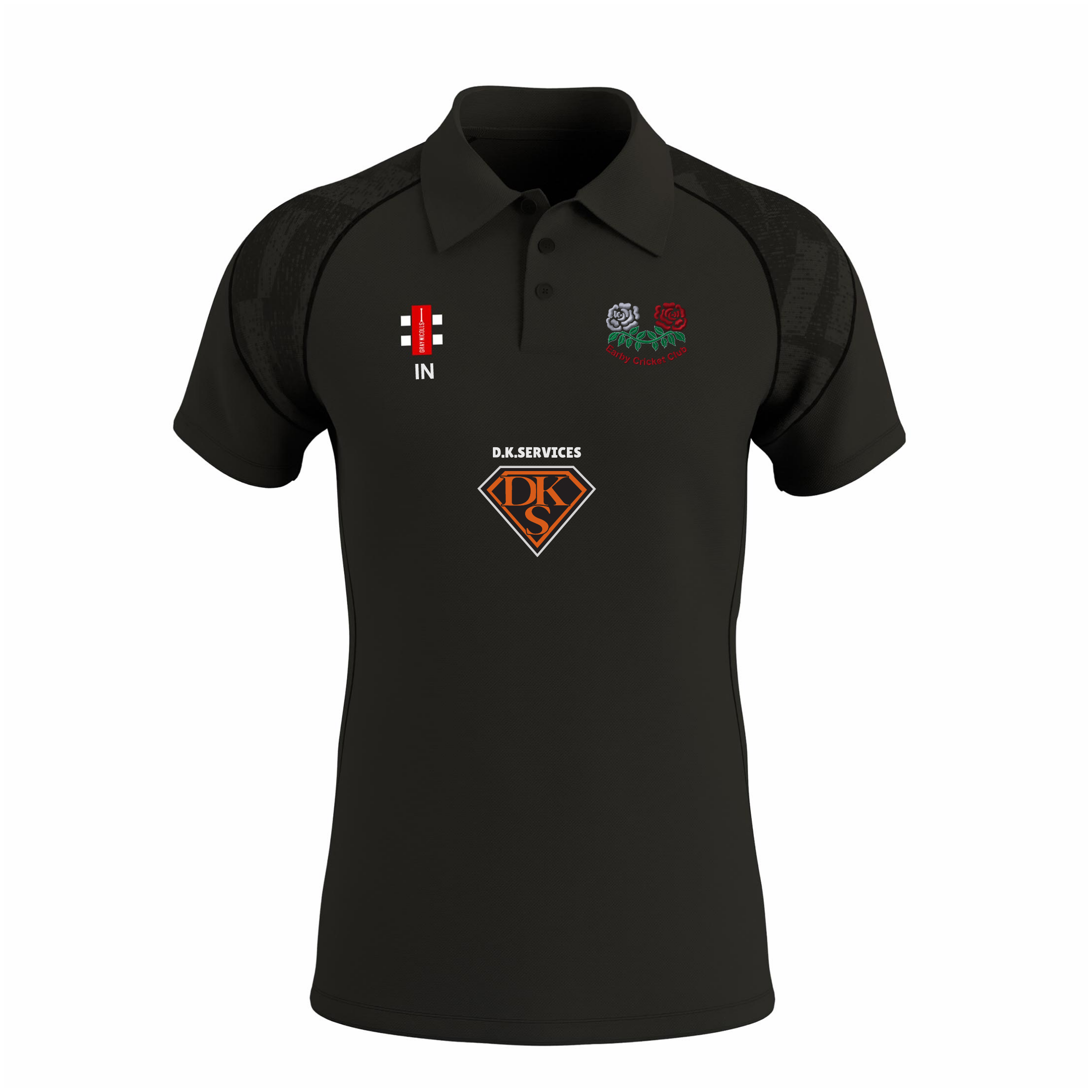 gray-nicolls-gts-polo-s-s-senior-earby-cricket-club-nero image 1