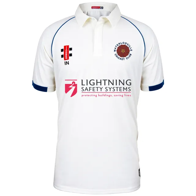 gray-nicolls-waterlooville-senior-maglia-cricket-matrix-v2-s-s-avorio-blu-navy image 1