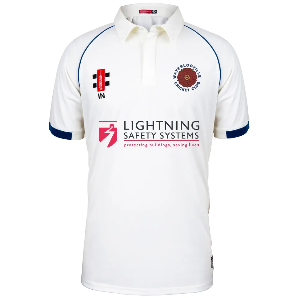 gray-nicolls-waterlooville-senior-maglia-cricket-matrix-v2-s-s-avorio-blu-navy image 1