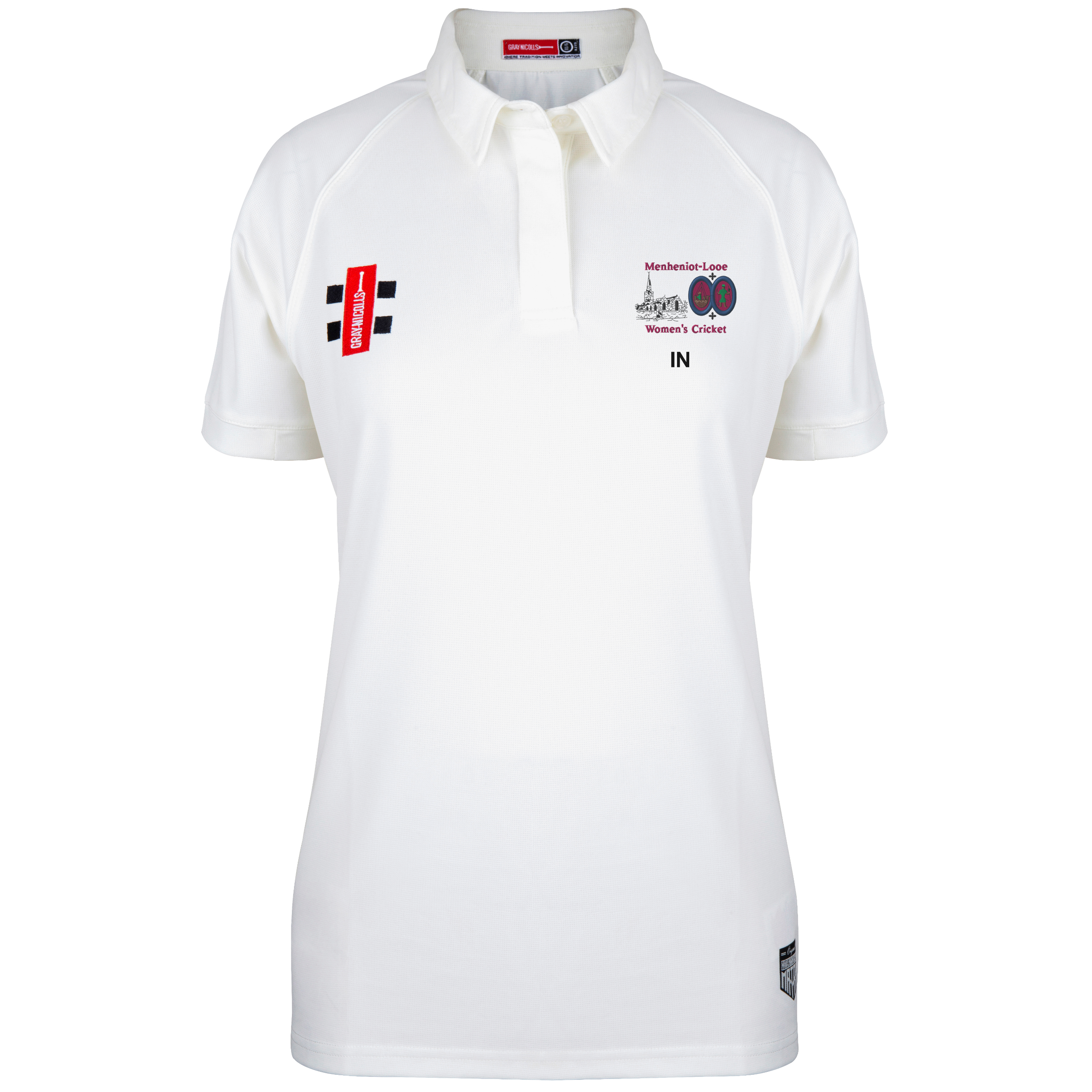 gray-nicolls-matrix-v2-maglia-cricket-manica-corta-donna-menheniot-looe-cc-avori image 1