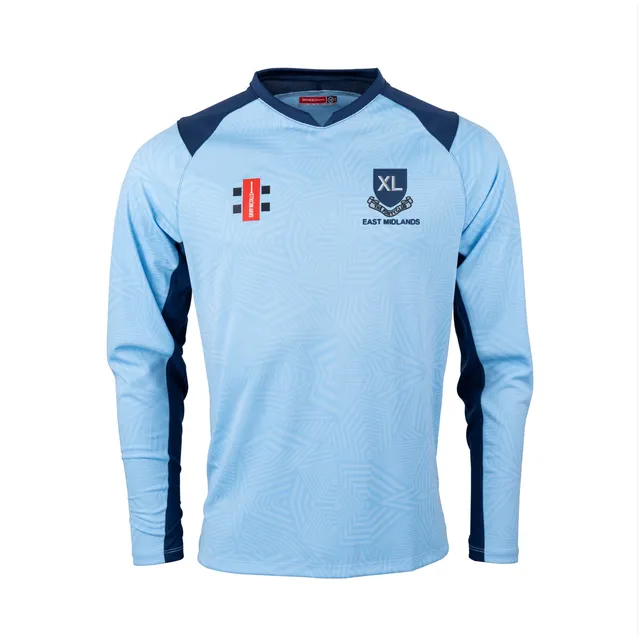 gray-nicolls-pro-performance-v2-maglia-cricket-t20-manica-lunga-senior-navy-sky- image 1