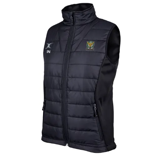gilbert-rugby-llandaff-north-rfc-pro-body-warmer-donna-nero image 1