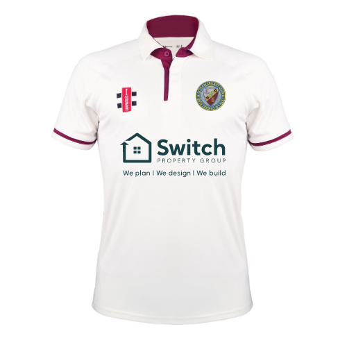 gray-nicolls-lytham-cc-senior-pro-performance-v3-maglia-s-s-ivory-maroon image 1