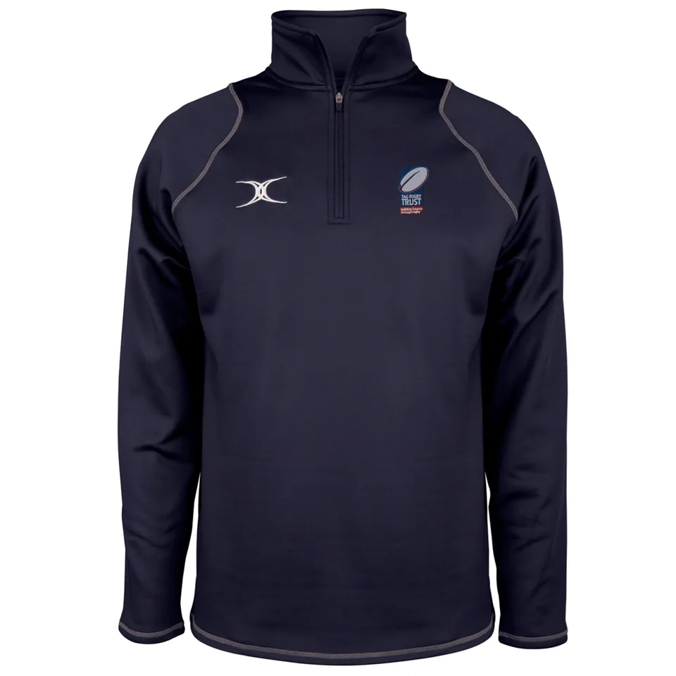 gilbert-rugby-quest-felpa-1-4-zip-uomo-dark-navy-tag-rugby-trust-senior image 1