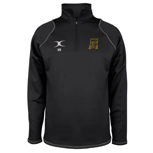 gilbert-rugby-tadley-tigers-bambino-quest-felpa-1-4-zip-nera image 1