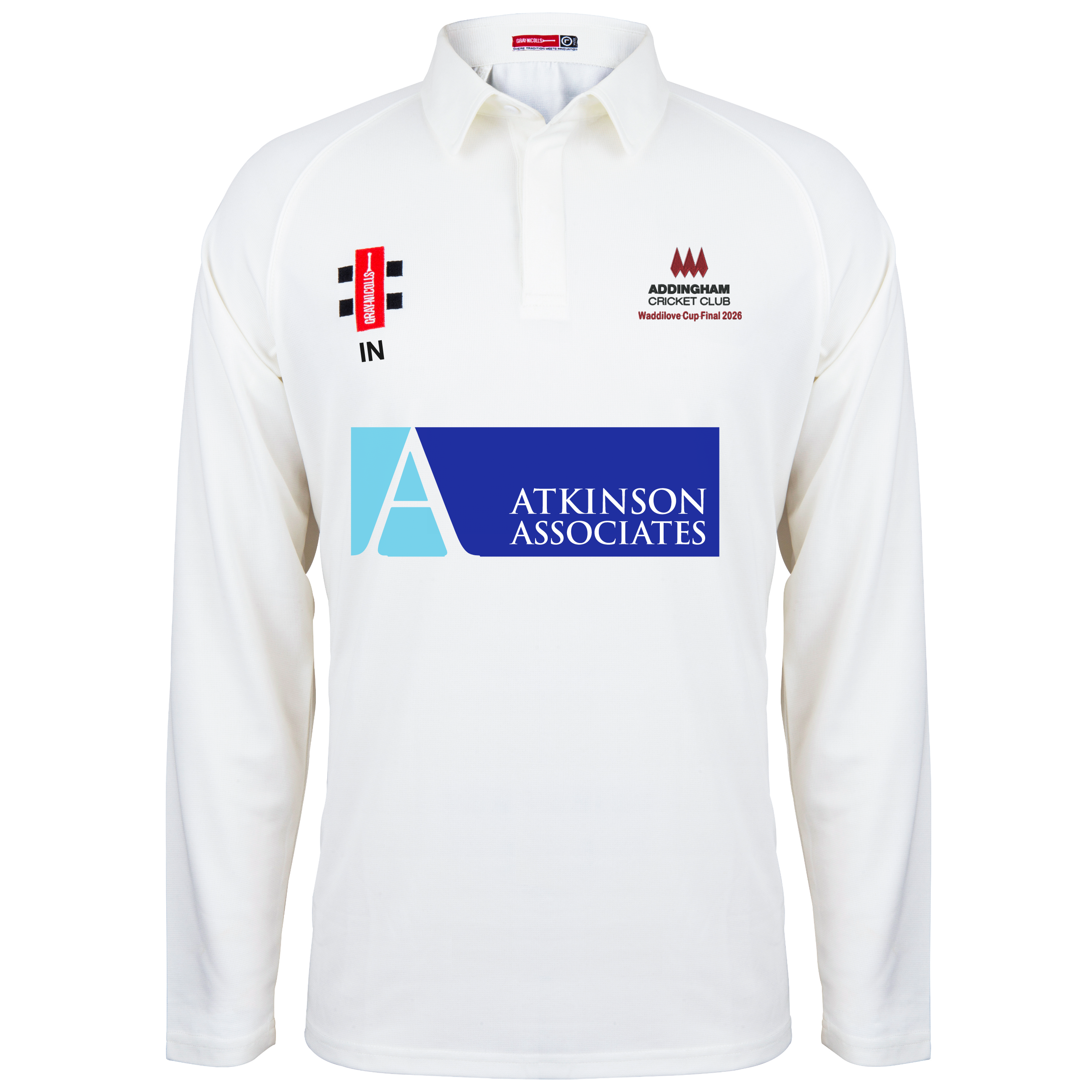 gray-nicolls-matrix-v2-maglia-cricket-manica-lunga-senior-addingham-cc-avorio image 1