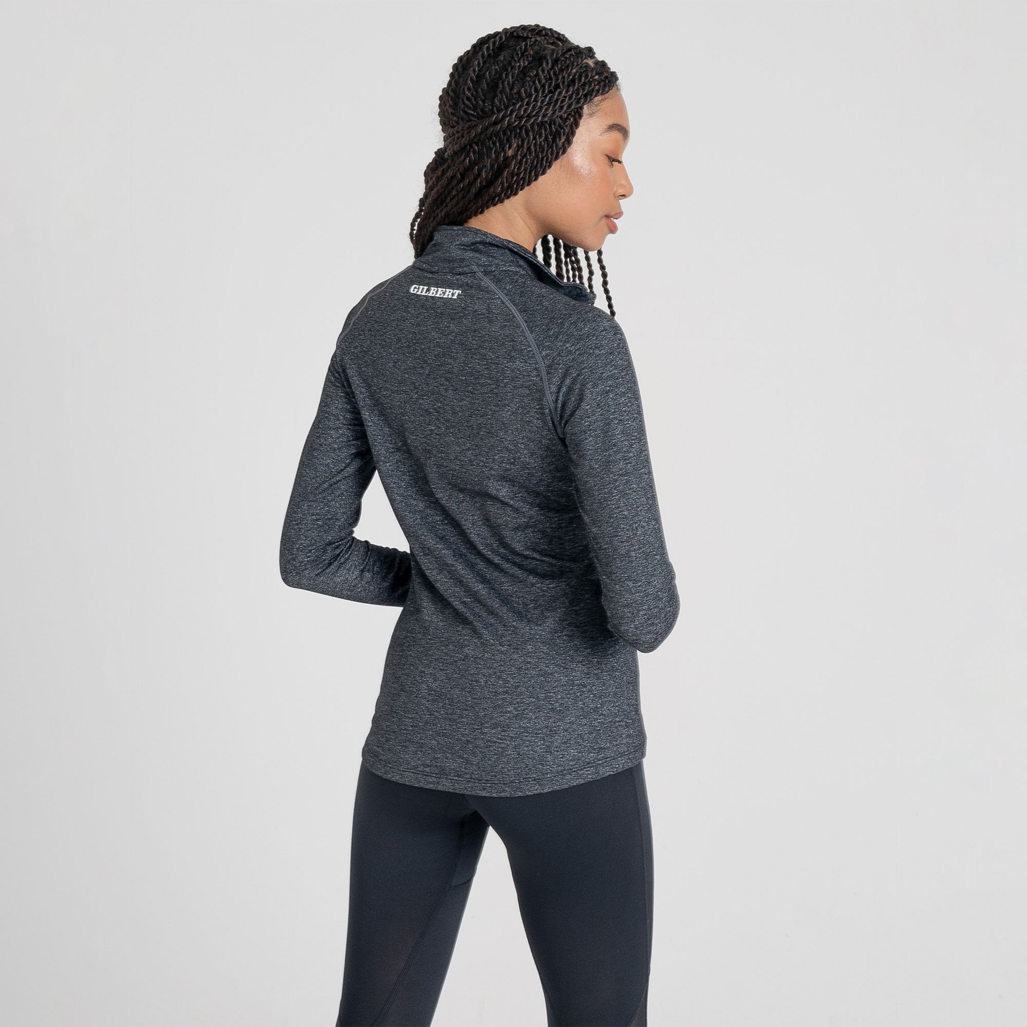 gilbert-rugby-synergie-pro-top-warm-up-donna-nero-blu-navy image 3