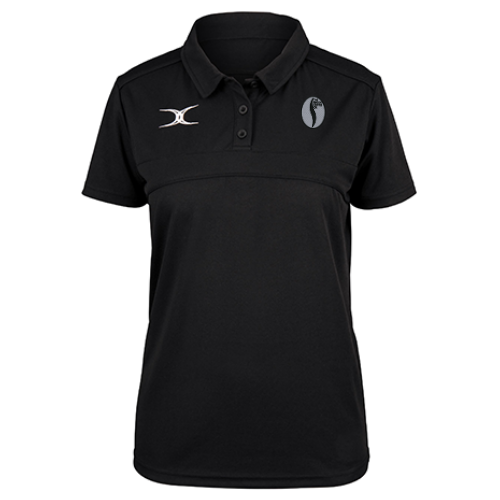 gilbert-rugby-photon-ii-polo-donna-manica-corta-nera-rugga-coffee image 1