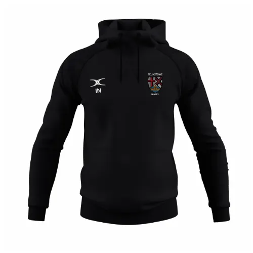 gilbert-rugby-felixstowe-rfc-gts-hoodie-felpa-cappuccio-nero-junior image 1