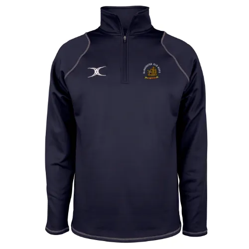 gilbert-rugby-gloucester-old-boys-rfc-senior-quest-pile-1-4-zip-blu-navy-scuro image 1