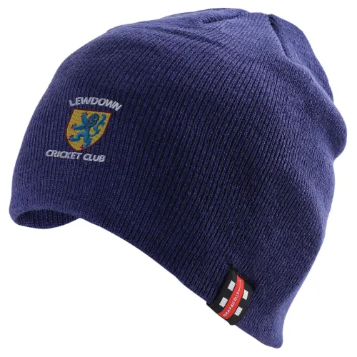 gray-nicolls-lewdown-cricket-club-beanie-hat-senior-dark-navy image 1