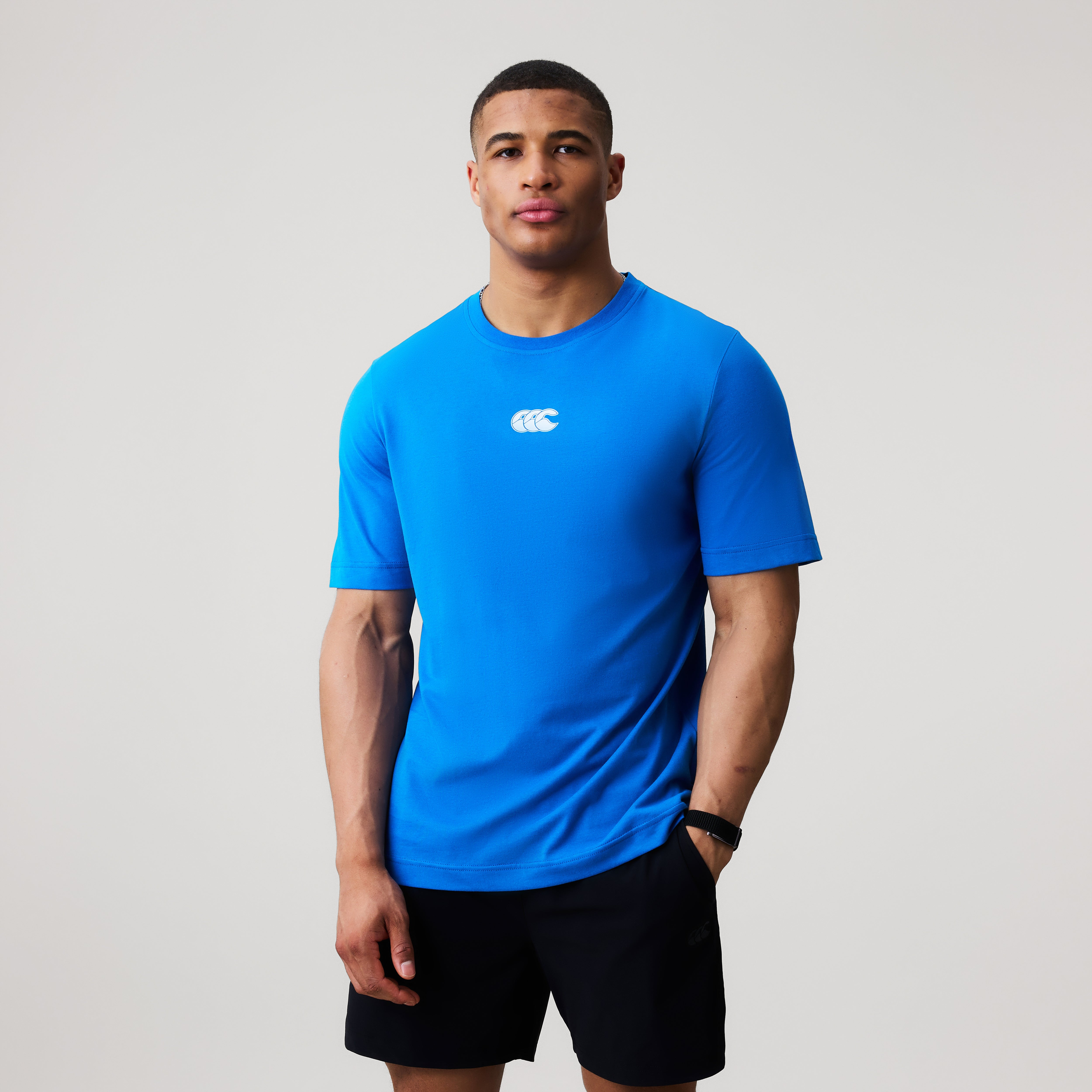 canterbury-tempo-training-tee-unisex-t-shirt-allenamento-rugby-blu image 3