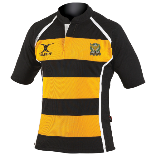 gilbert-rugby-llandaff-north-rfc-bambino-maglia-match-xact-ii-hooped-nero-ambra image 1