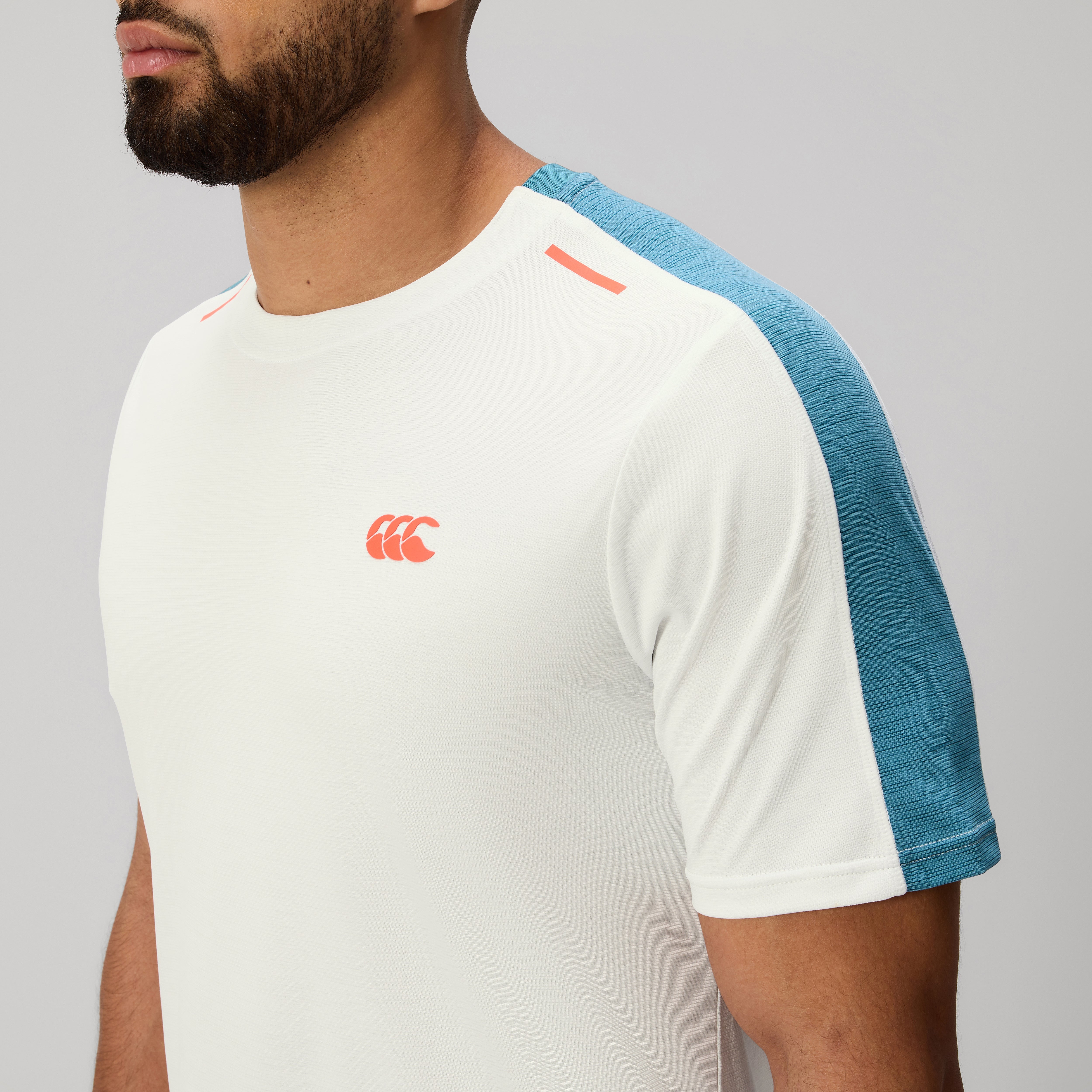canterbury-tempo-t-shirt-allenamento-uomo-bianco-blu image 7